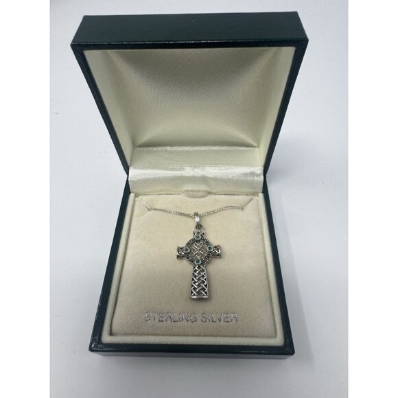Celctic Cross And Chain 925 Made In Ireland - Picture 9 of 9